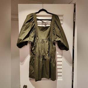 Target Peasent dress with puff sleeves and smock detailing